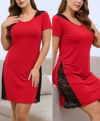 Нічна сорочка Dream Lace — колір Червоний